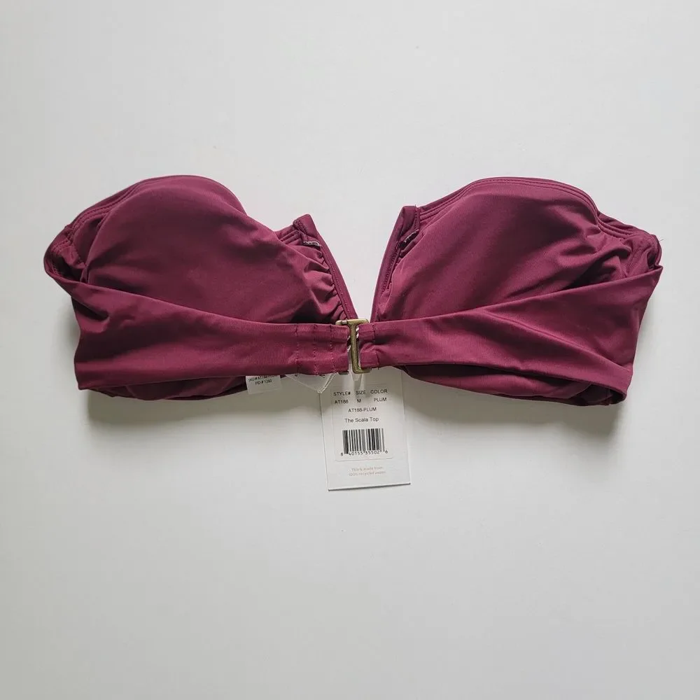 Andie‎ Swim Women's Size Medium The Scala Top Plum NWT